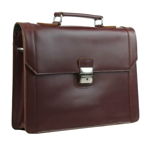 16" Grain Leather Briefcase Laptop Bag LB36WR